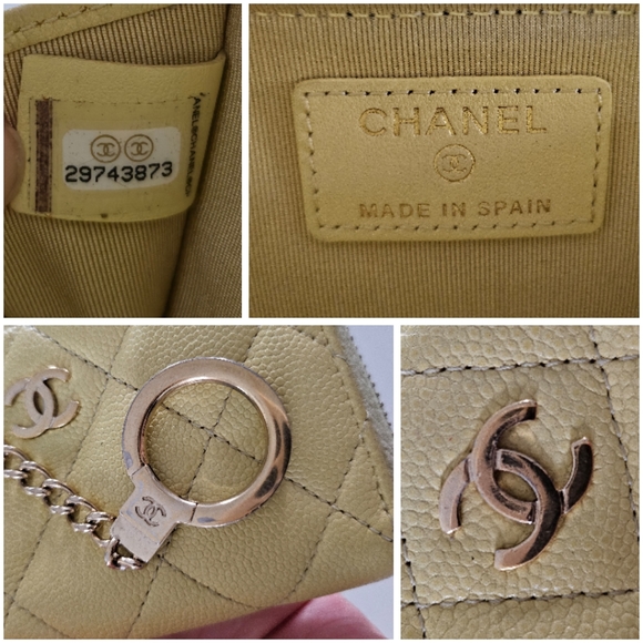 Chanel Yellow Caviar Coin Key Case Pouch - Picture 11 of 11